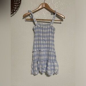 Sincerely Jules Blue Smocked Peasant Cottagecore Dress Sleeveless